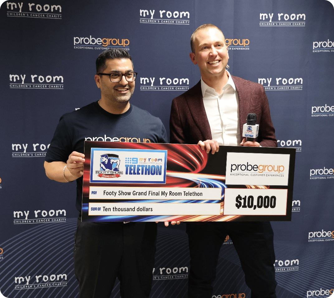 Sanj and Nathan Cheque